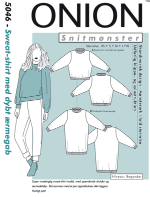 Sweatshirt med dybt ærme UDGÅET!